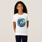 可愛い沿岸/航海のイルカ Tシャツ (正面フル)