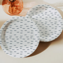 可愛い波パターン誕生日紙プレート ペーパープレート