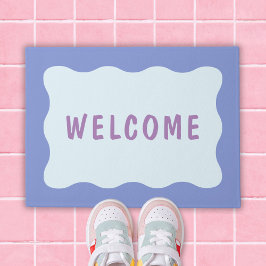 可愛い波打縁どち ドアマット