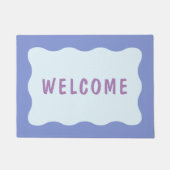 可愛い波打縁どち ドアマット (正面)