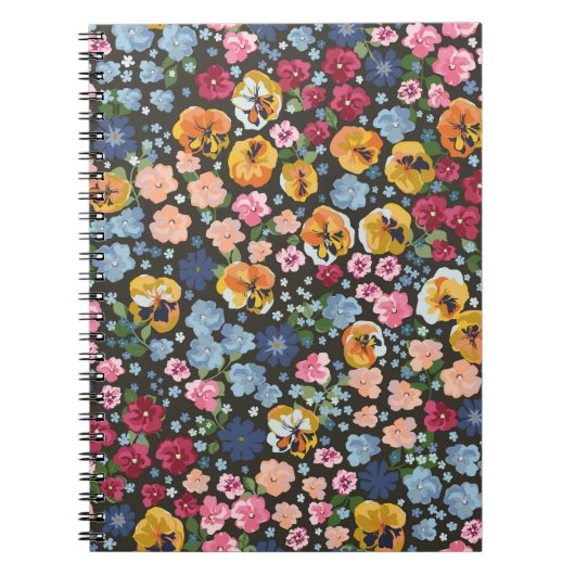 可愛い流エレガントれのシームレスな装飾模様 ノートブック (正面)