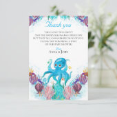 可愛い海シーカラフルタコベビー感謝していY サンキューカード (スタンド正面)