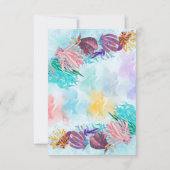 可愛い海シーカラフルタコベビー感謝していY サンキューカード (裏面)