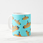 可愛い海底模様 コーヒーマグカップ (正面左)