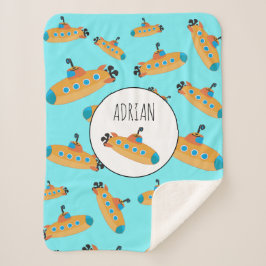 可愛い海底模様 シェルパブランケット