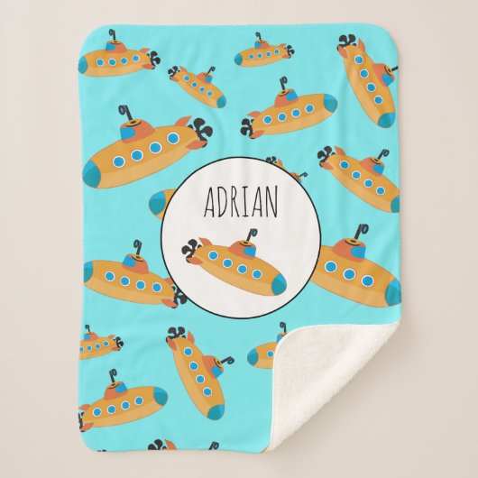 可愛い海底模様 シェルパブランケット (正面)