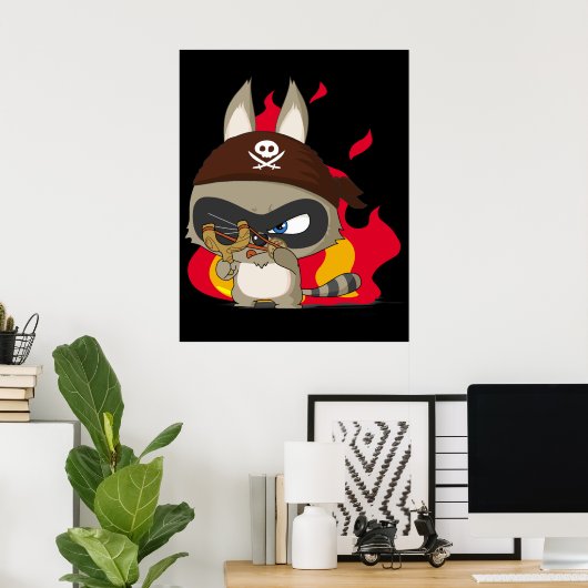 可愛い海賊おもしろい漫画のポスター ポスター (ホームオフィス)