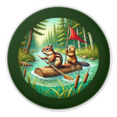 可愛い混成森林動物 セラミックノブ (正面)