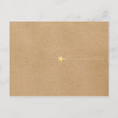 可愛い準備ができてポップ・アートのニュートラル素朴ベビーシャワー インビテーションポストカード (裏面)