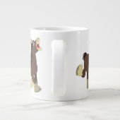 可愛い滲出性の漫画のシャーホース ジャンボコーヒーマグカップ (裏面)