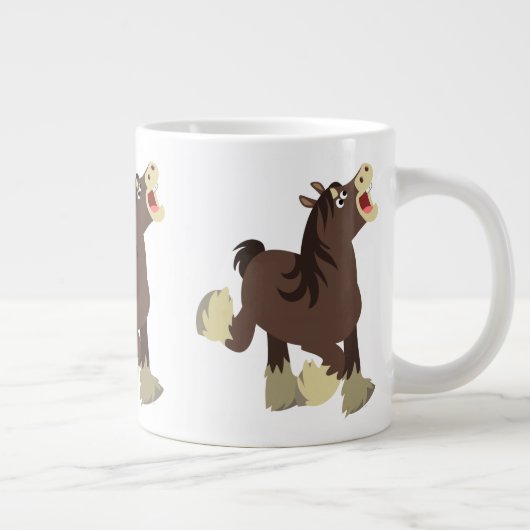可愛い滲出性の漫画のシャーホース ジャンボコーヒーマグカップ (右)