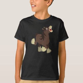 可愛い滲出性の漫画シャーホースキッズTシャツ Tシャツ