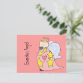 可愛い漫画が守護天使ポストカードを輝かす ポストカード (スタンド正面)