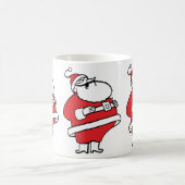 可愛い漫画すてきサンタクロース笑うホホホホ コーヒーマグカップ (中央)