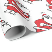 可愛い漫画すてきサンタクロース笑うホホホホ ラッピングペーパー (ロールコーナー)