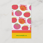 可愛い漫画のおもしろい間抜けバブルヘッド 名刺 (裏面)