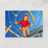 可愛い漫画のアリゲータカラフルキッドのプロフィール写真 コーリングカード (裏面)