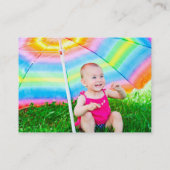 可愛い漫画のアリゲータカラフルキッドのプロフィール写真 コーリングカード (裏面)