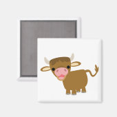 可愛い漫画のオックス磁石 マグネット (正面/裏面)