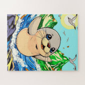 可愛い漫画のシール子供たち ジグソーパズル (横)