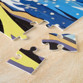 可愛い漫画のシール子供たち ジグソーパズル (側面)