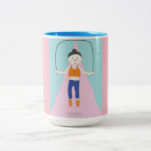 可愛い漫画のジャンプローブマグ ツートーンマグカップ (中央)