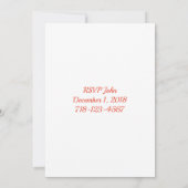 可愛い漫画のスロスクリスマス 招待状 (裏面)