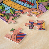 可愛い漫画のナマケモノの山!難しい ジグソーパズル (側面)