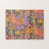 可愛い漫画のナマケモノの山!難しい ジグソーパズル (横)