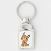 可愛い漫画のパンキッシュLynxキーチェーン キーホルダー (正面)