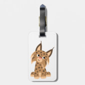 可愛い漫画のパンキッシュLynxラゲッジタグ ラゲッジタグ (裏面縦)