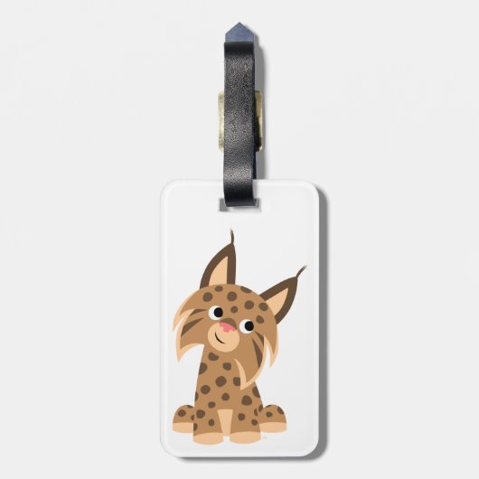 可愛い漫画のパンキッシュLynxラゲッジタグ ラゲッジタグ (裏面縦)