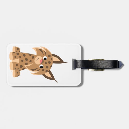 可愛い漫画のパンキッシュLynxラゲッジタグ ラゲッジタグ (裏面横)