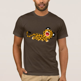 可愛い漫画のフェイシャルヒョウTシャツ Tシャツ