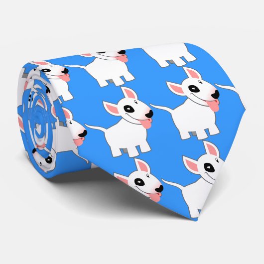 可愛い漫画のブルテリアタイ ネクタイ (ロール)