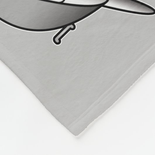 可愛い漫画のホワイトフェイスコッカティエルの鳥のパターン フリースブランケット (角)