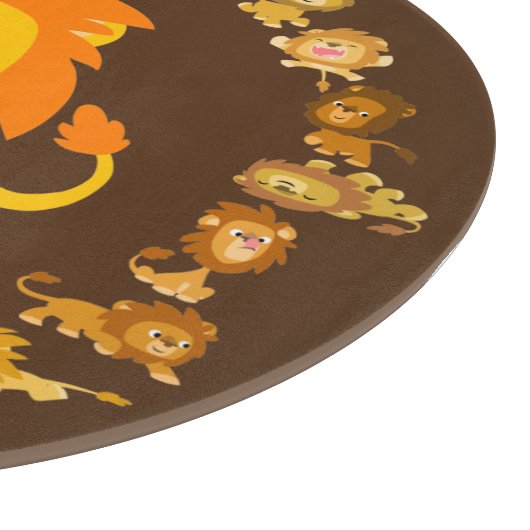 可愛い漫画のライオンのマンダラの切断ボード カッティングボード (角)