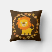 可愛い漫画のライオンのマンダラ枕 クッション (裏面)