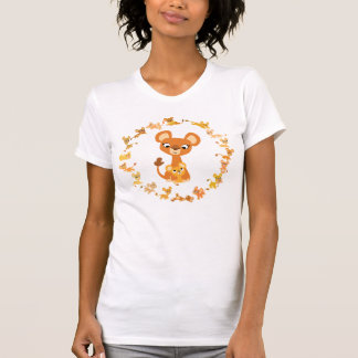 可愛い漫画のライオンズマンダラウィメンズシャツ Tシャツ