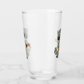 可愛い漫画のラクーン遊のバンジョガラスのタンブラー タンブラーグラス (右)