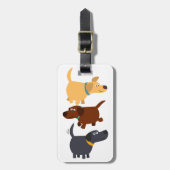 可愛い漫画のラブラドール3フレーバー荷物タグ ラゲッジタグ (正面縦)