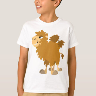 可愛い漫画の二つのハンプのラクダの子供Tシャツ Tシャツ