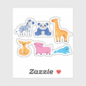 可愛い漫画の動物イラスト – かわいい シール (シート)