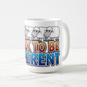 可愛い漫画の動物 – 違う Be コーヒーマグカップ (正面右)