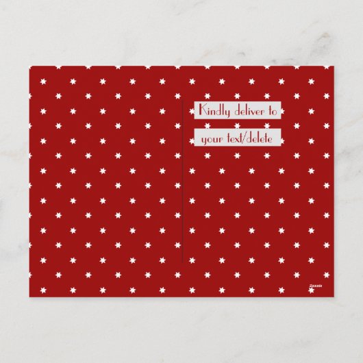 可愛い漫画の大学クリスマス写真ホリデーポストカード シーズンポストカード (裏面)