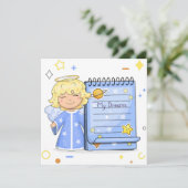 可愛い漫画の天使と紙ノート。 (スタンド正面)