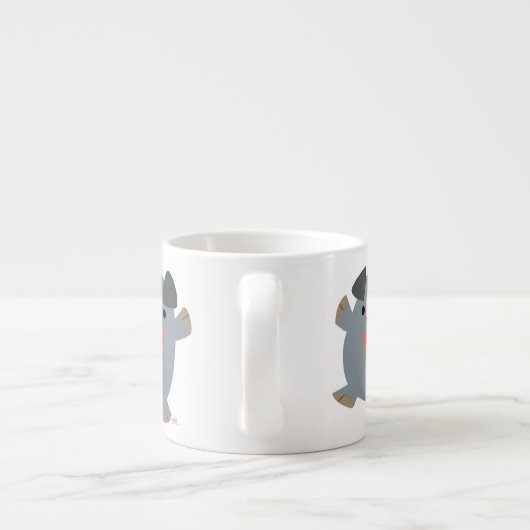 可愛い漫画の弾み豚エスプレッソマグ エスプレッソカップ (裏面)