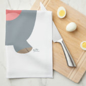 可愛い漫画の弾み豚キッチンタオル キッチンタオル (四つ折り)