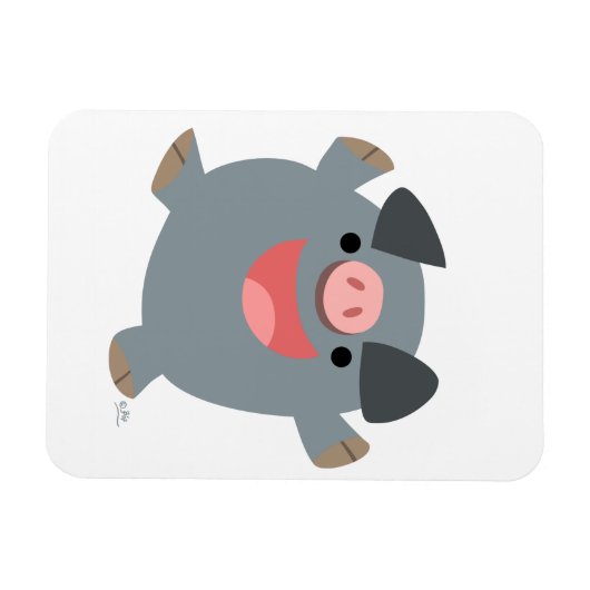 可愛い漫画の弾力ピグフレキシブルマグネット マグネット (横)