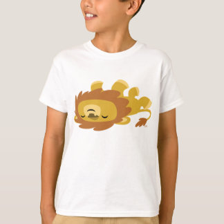 可愛い漫画の怠惰なライオンの子供Tシャツ Tシャツ